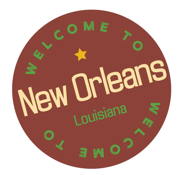 Bienvenido a New Orleans Louisiana — Archivo Imágenes Vectoriales