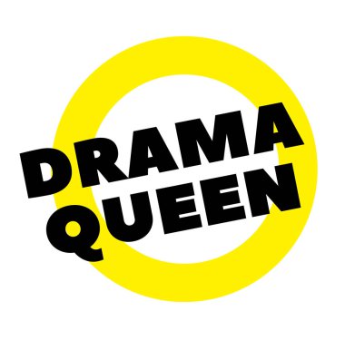 drama kraliçesi damgası beyaz