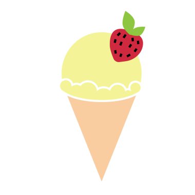 dondurma düz renk sanat illüstrasyon