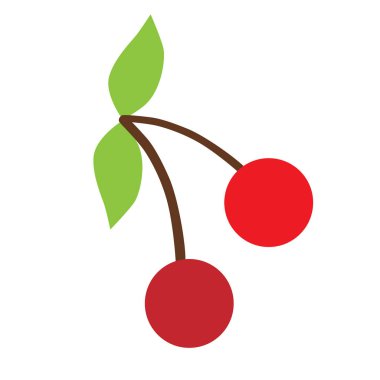 düz illüstrasyon kiraz renk sanat