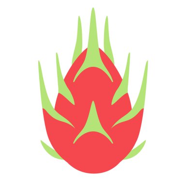 Dragon meyve düz renk sanat illüstrasyon