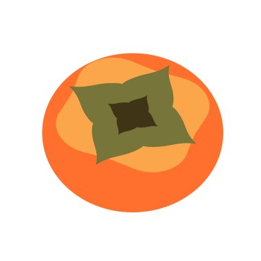 Trabzon hurması düz renk sanat illüstrasyon