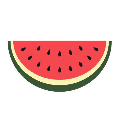 karpuz dilimi düz renk sanat illüstrasyon