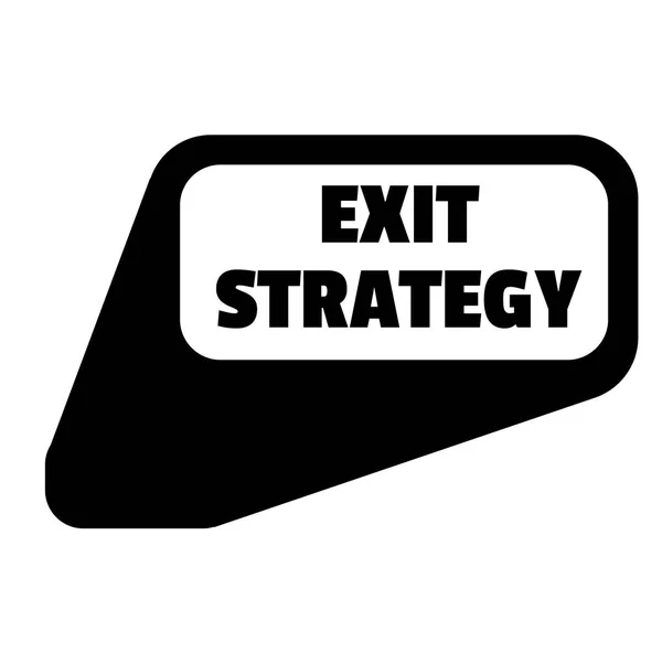 Sello de estrategia de salida en blanco — Vector de stock