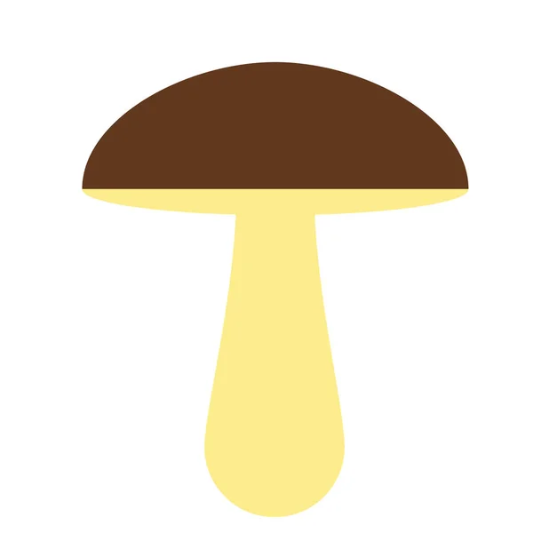 Bos paddestoelen egale kleur kunst illustratie — Stockvector