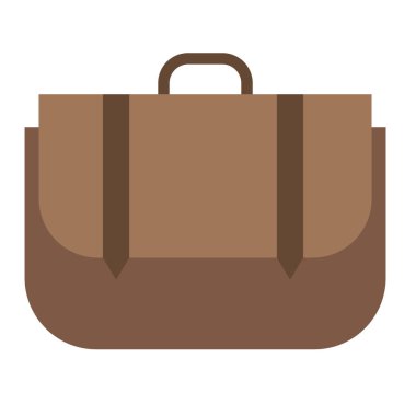 Evrak Çantası'nı düz renk sanat illüstrasyon