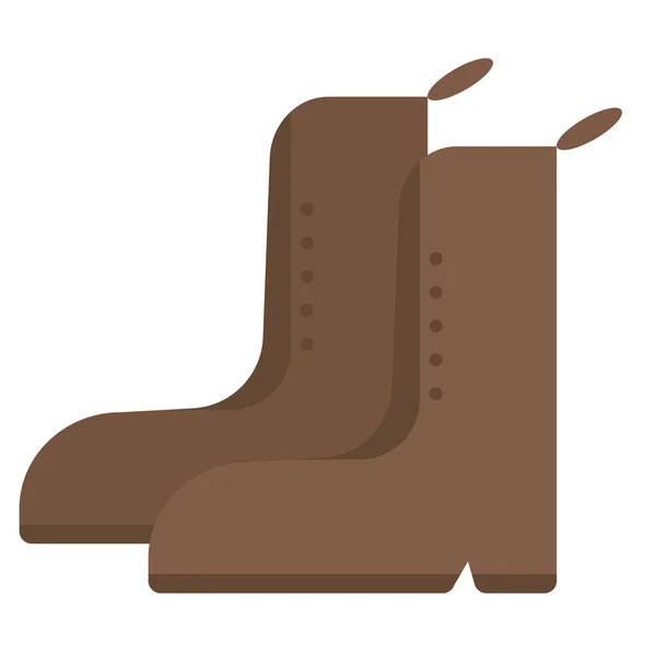 High men boots flat color art illustration — Stock Vector