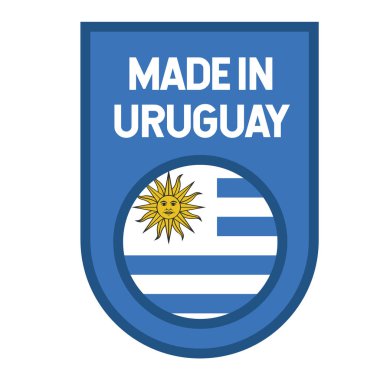 Uruguay etiket beyaz üzerine yapılan