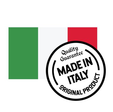 İtalya etiketi beyaz üzerine yapılan