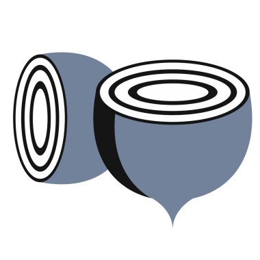 basit sanat geometrik illüstrasyon kesme soğan