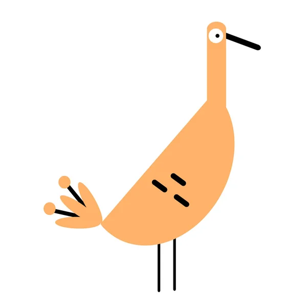 Ptak proste sztuki geometrycznej ilustracja — Wektor stockowy