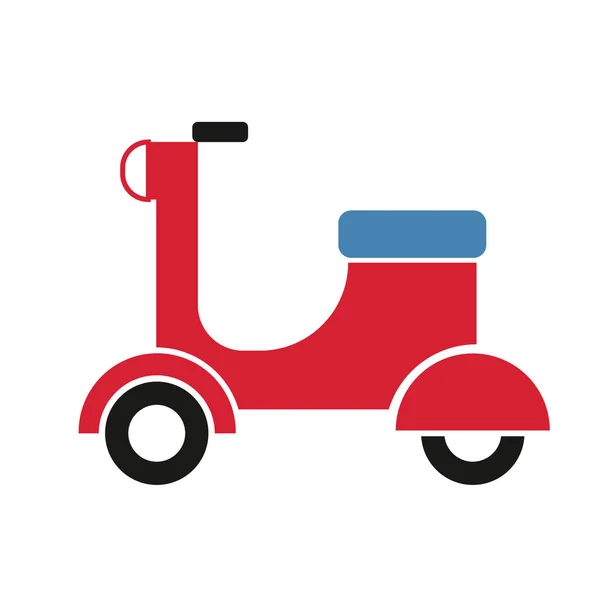 Moto moto scooter ilustração geométrica arte simples — Vetor de Stock