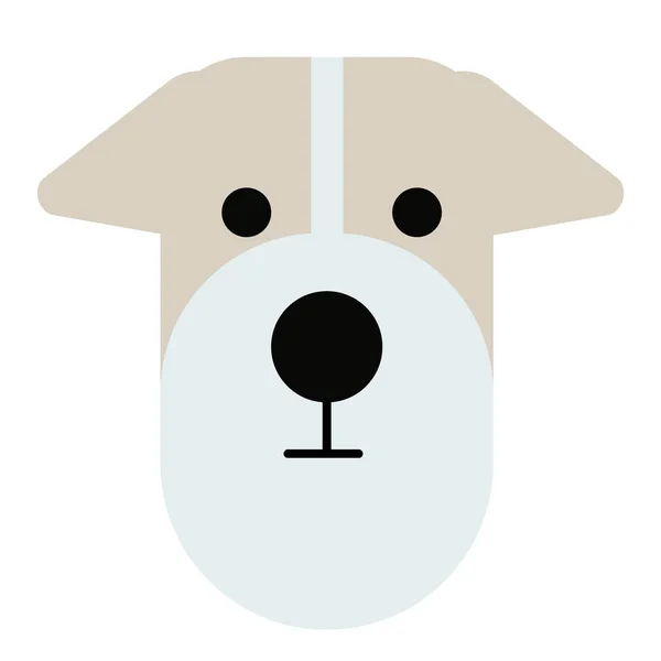 Terrier Hund einfache Kunst geometrische Illustration — Stockvektor