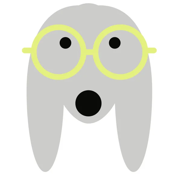 Hound dog simple art geometric illustration — Stock Vector
