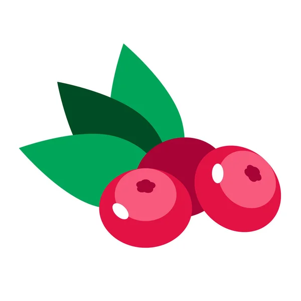 Cowberry ilustración geométrica arte simple — Vector de stock