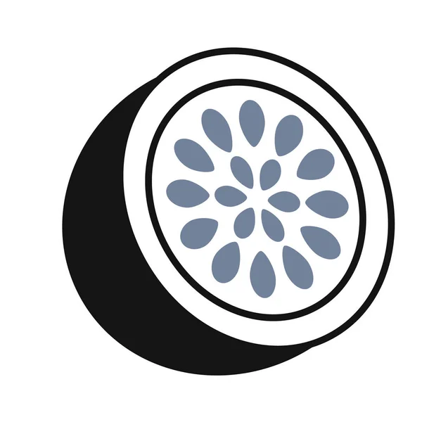 Kiwi fruit art simple illustration géométrique — Image vectorielle