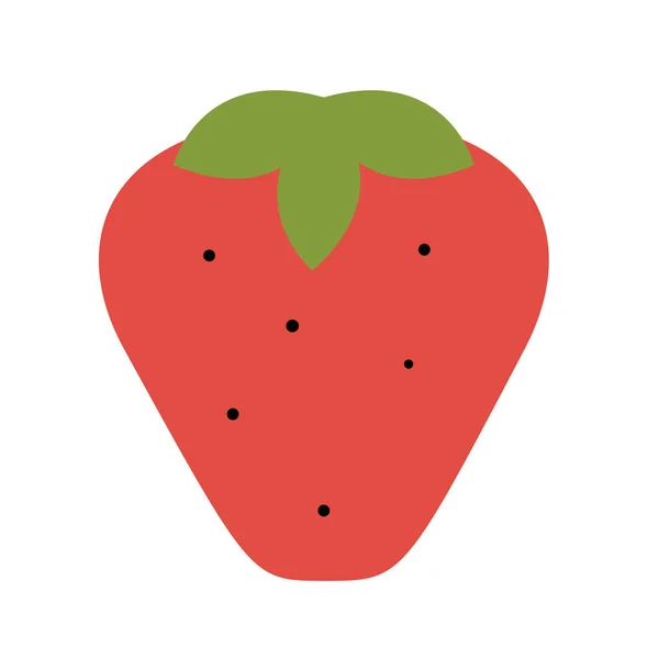 Illustration simple couleur fraise — Image vectorielle