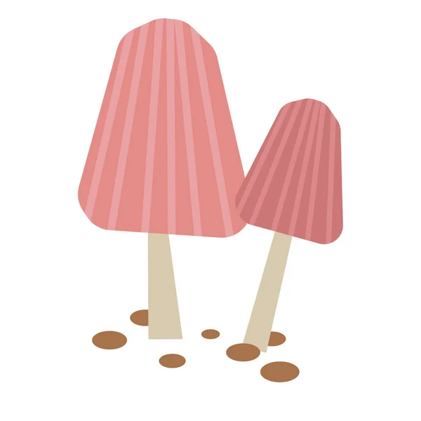버섯 색상 간단한 그림 — 스톡 벡터
