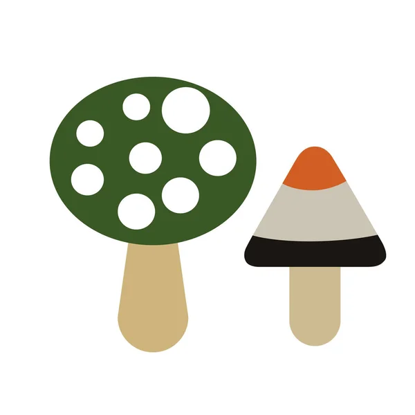 Mushroom color simple illustration — Stock Vector