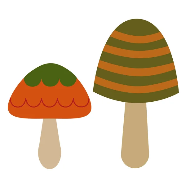 蘑菇颜色简单的例证 — 图库矢量图片