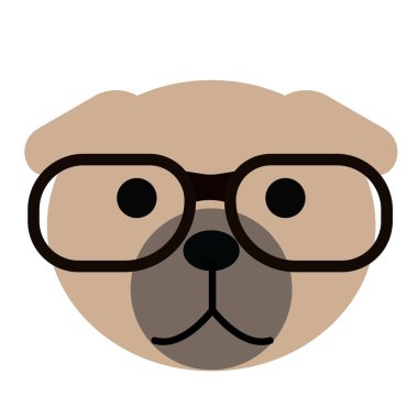 giyen gözlük basit sanat geometrik şekil Akıllı köpek