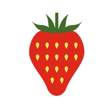 çilek düz renk sanat illüstrasyon