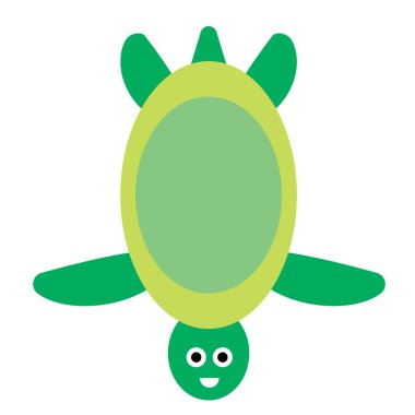 deniz kaplumbağası düz renk sanat illüstrasyon