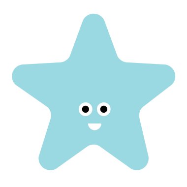 yıldız balığı düz renk sanat illüstrasyon