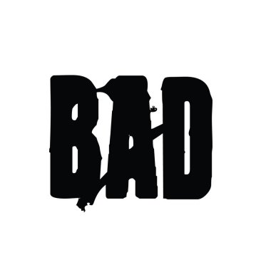 Beyaz üzerinde kötü damga