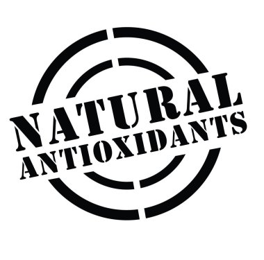 beyaz üzerinde doğal antioksidanlar damga