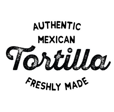 otantik Meksika tortilla etiket