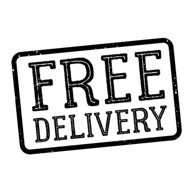 Beyaz ücretsiz teslimat damgası
