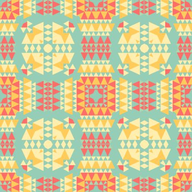 Yerel bir kabile görünüm seamless modeli ile geometrik