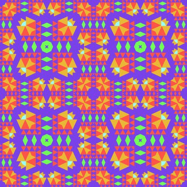 Geometrik kabile göz seamless modeli ile renkli