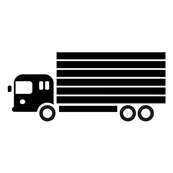 Delivery truck simple art geometric illustration — Stock Vector