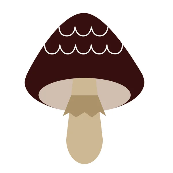 Champignon couleur illustration simple — Image vectorielle