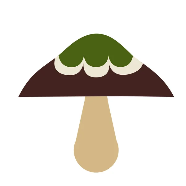 Champignon couleur illustration simple — Image vectorielle