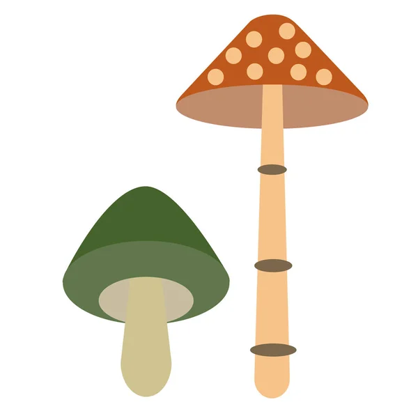 Champignon couleur illustration simple — Image vectorielle