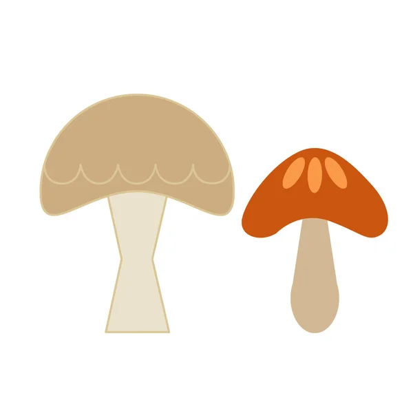 Colore del fungo semplice illustrazione — Vettoriale Stock