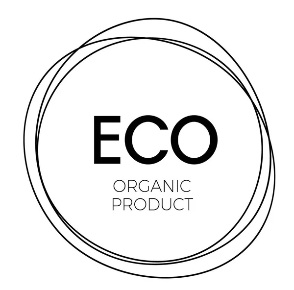 Eco organic product label — Stock Vector
