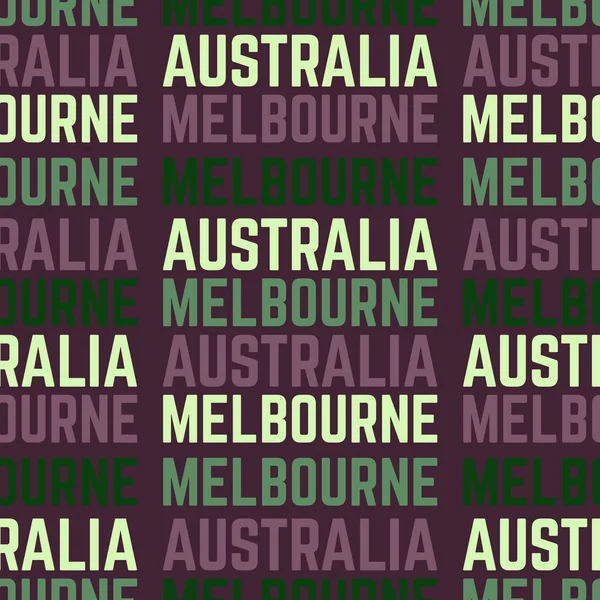 Melbourne, Australia patrón sin costuras — Vector de stock