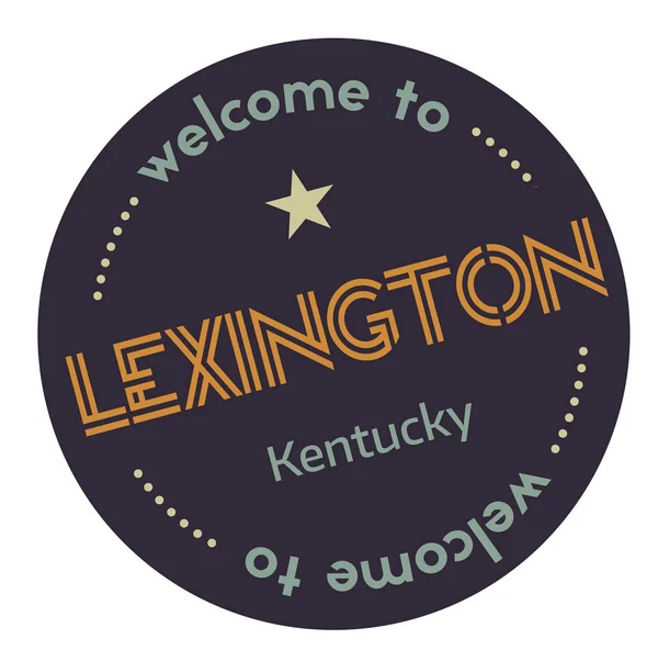 Добро пожаловать в Лексингтон Кентукки — стоковый вектор