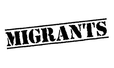 Göçmenler tipografik damgası