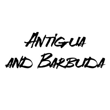 Antigua ve barbuda damgası beyaz