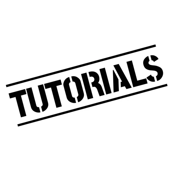 Tutoriales sello negro — Vector de stock