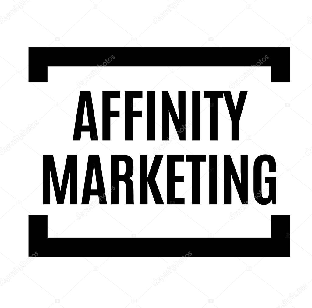 affinity marketing black stamp