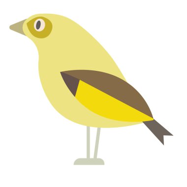 Sarı kuş düz illüstrasyon
