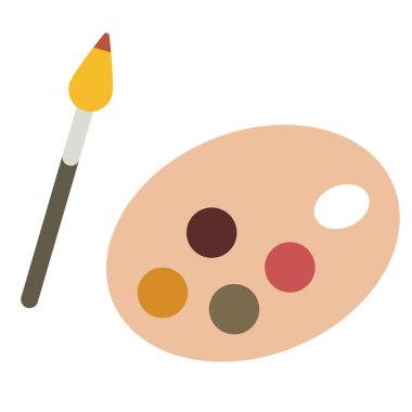 Fırça paleti düz illüstrasyon