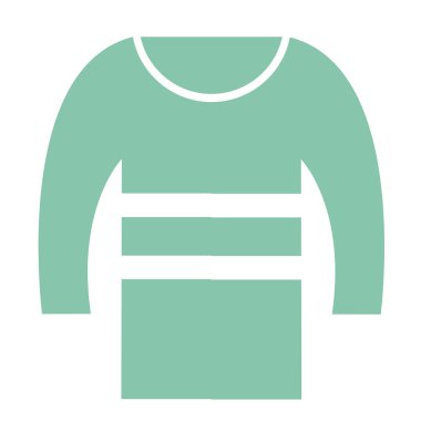 Yeşil kazak düz illüstrasyon