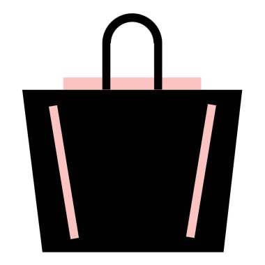 Siyah çanta düz illüstrasyon